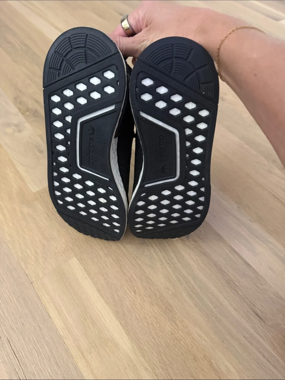 adidas Kids Black & White NMD R1 Sneakers